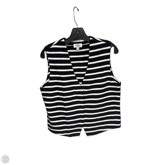 Top Sleeveless By Evereve In Black & White, Size: L