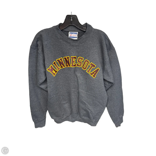 Athletic Sweatshirt Crewneck By Hanes In Grey, Size: S