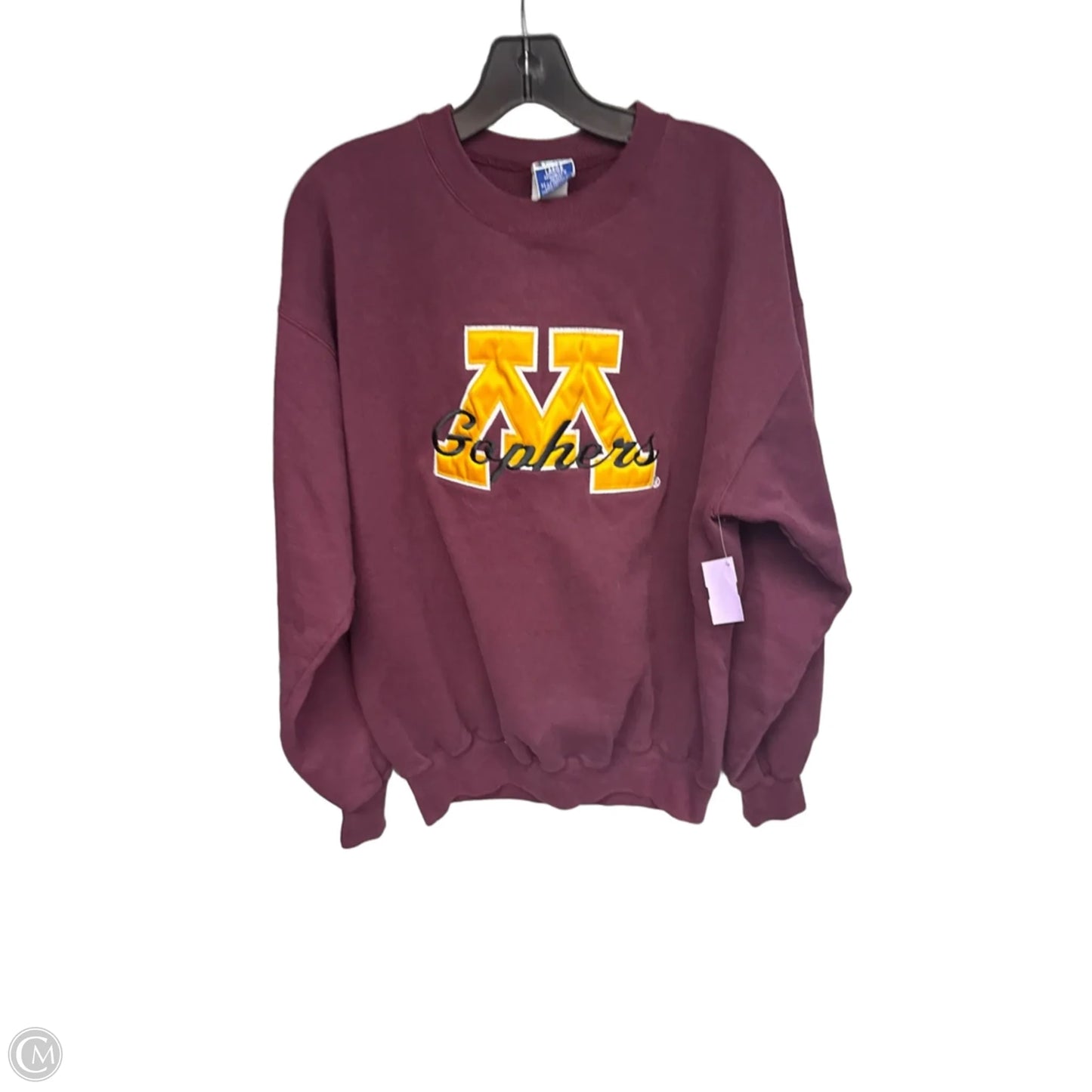 Athletic Sweatshirt Crewneck By Champion In Maroon, Size: L