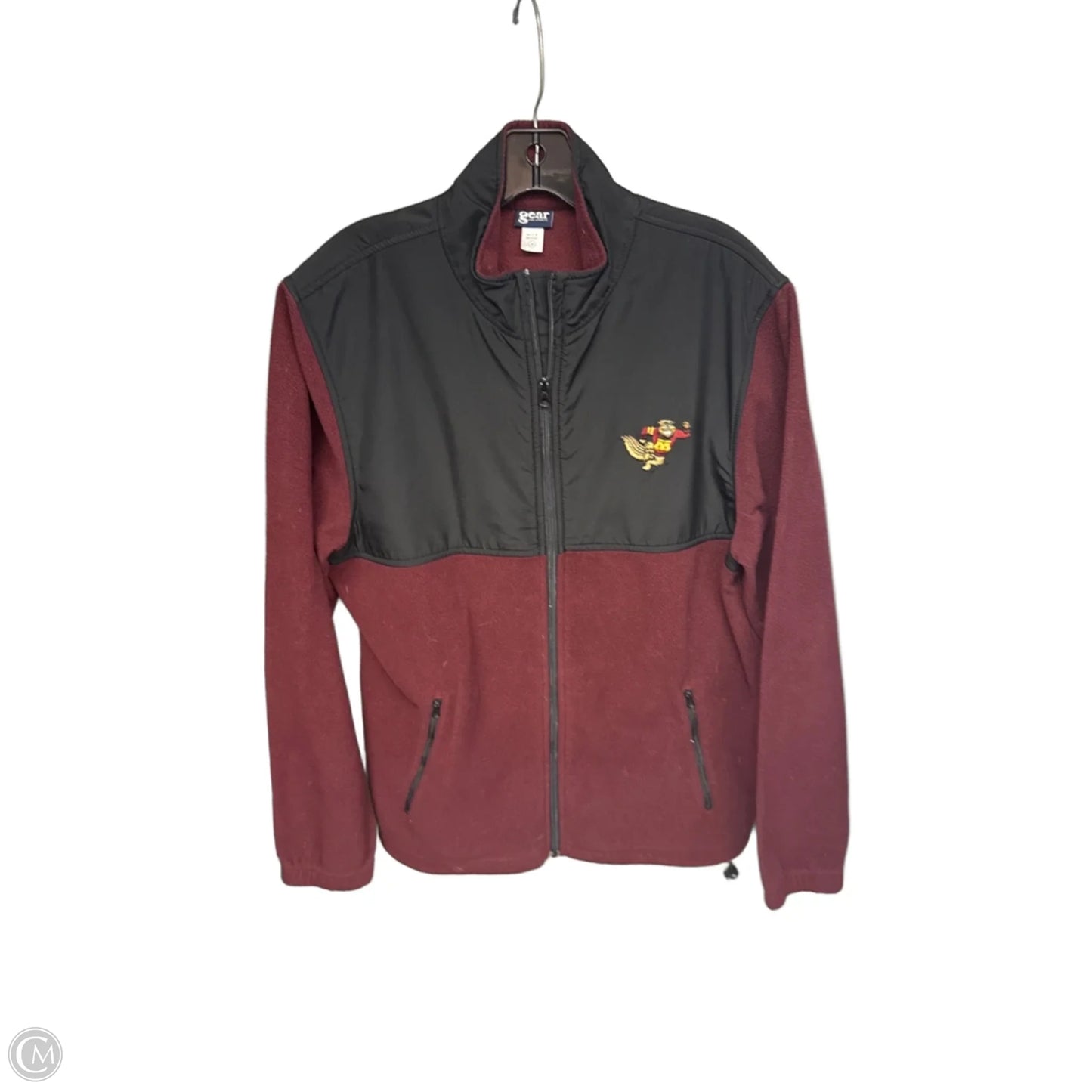 Athletic Jacket By Clothes Mentor In Maroon, Size: M