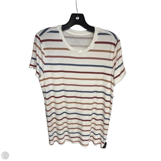 Top Sleeveless By Maurices In Cream & Green, Size: S