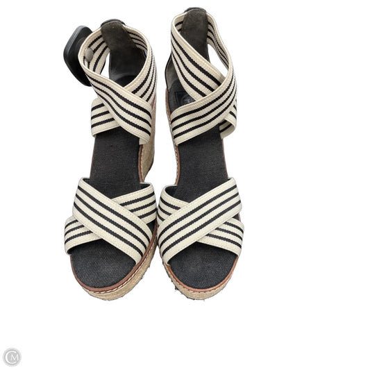 Shoes Designer By Tory Burch In Black & Cream, Size: 7