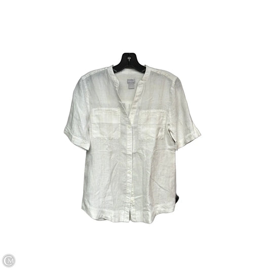 Top Short Sleeve By Chicos In White, Size: S