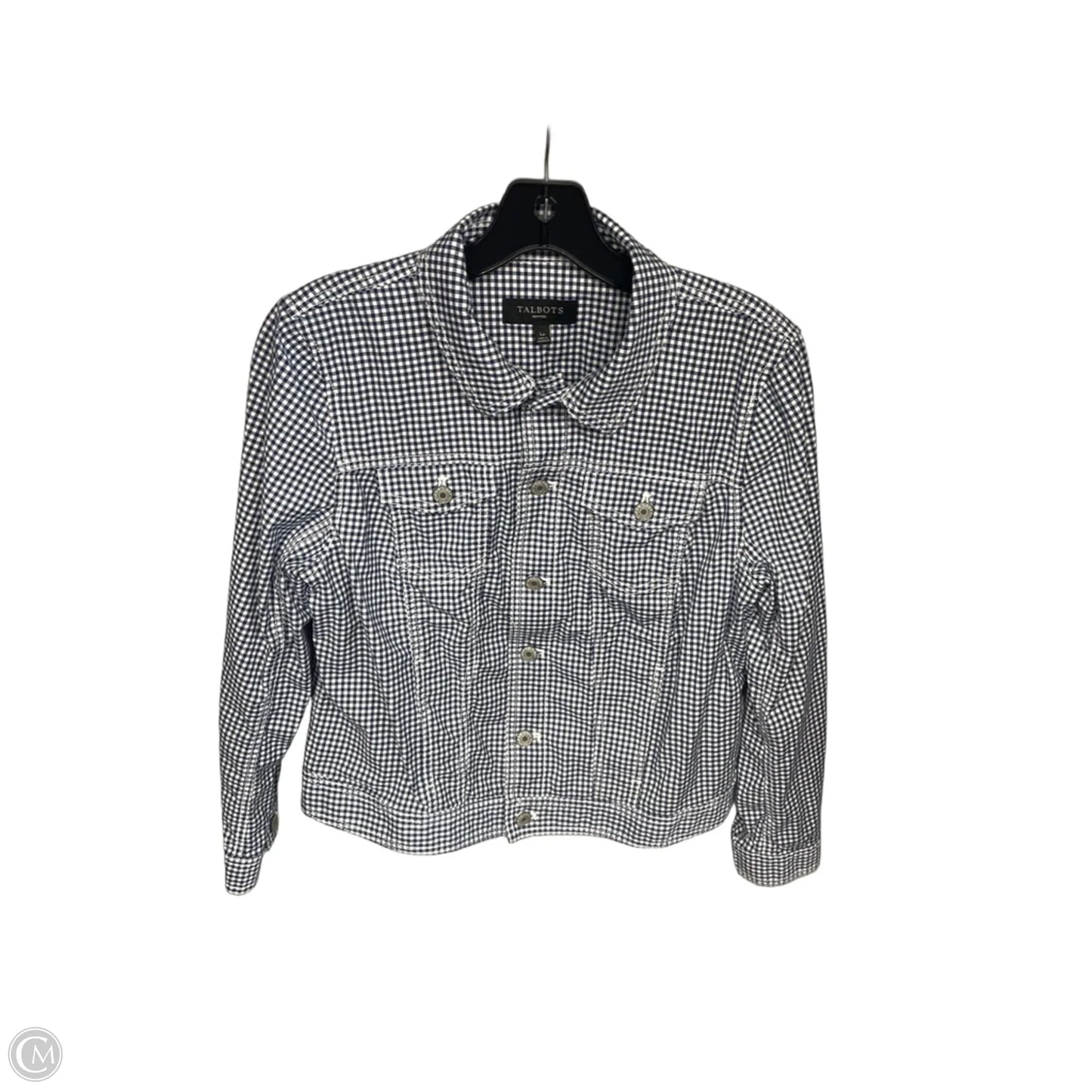 Jacket Other By Talbots In Blue & White, Size: Lp