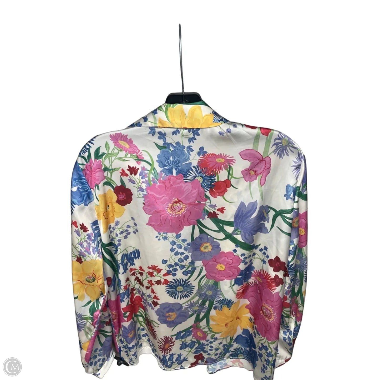 Top Long Sleeve By Zara In Floral Print, Size: L
