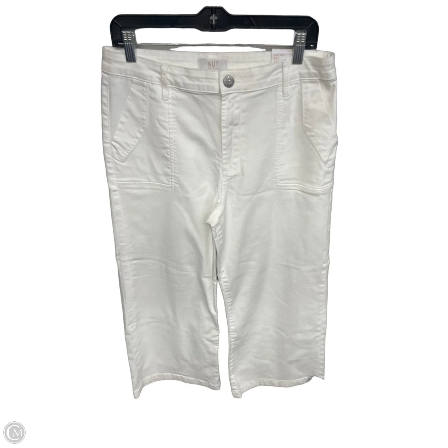 Jeans Wide Leg By Kut In White, Size: 10