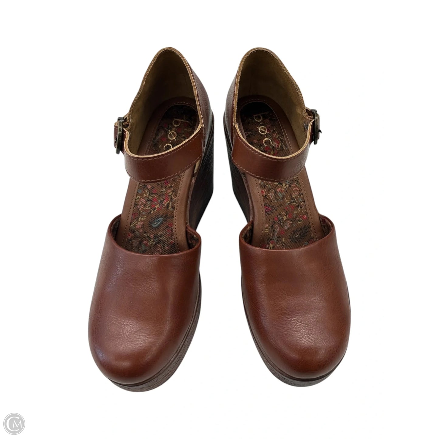 Shoes Heels Wedge By Boc In Brown, Size: 8