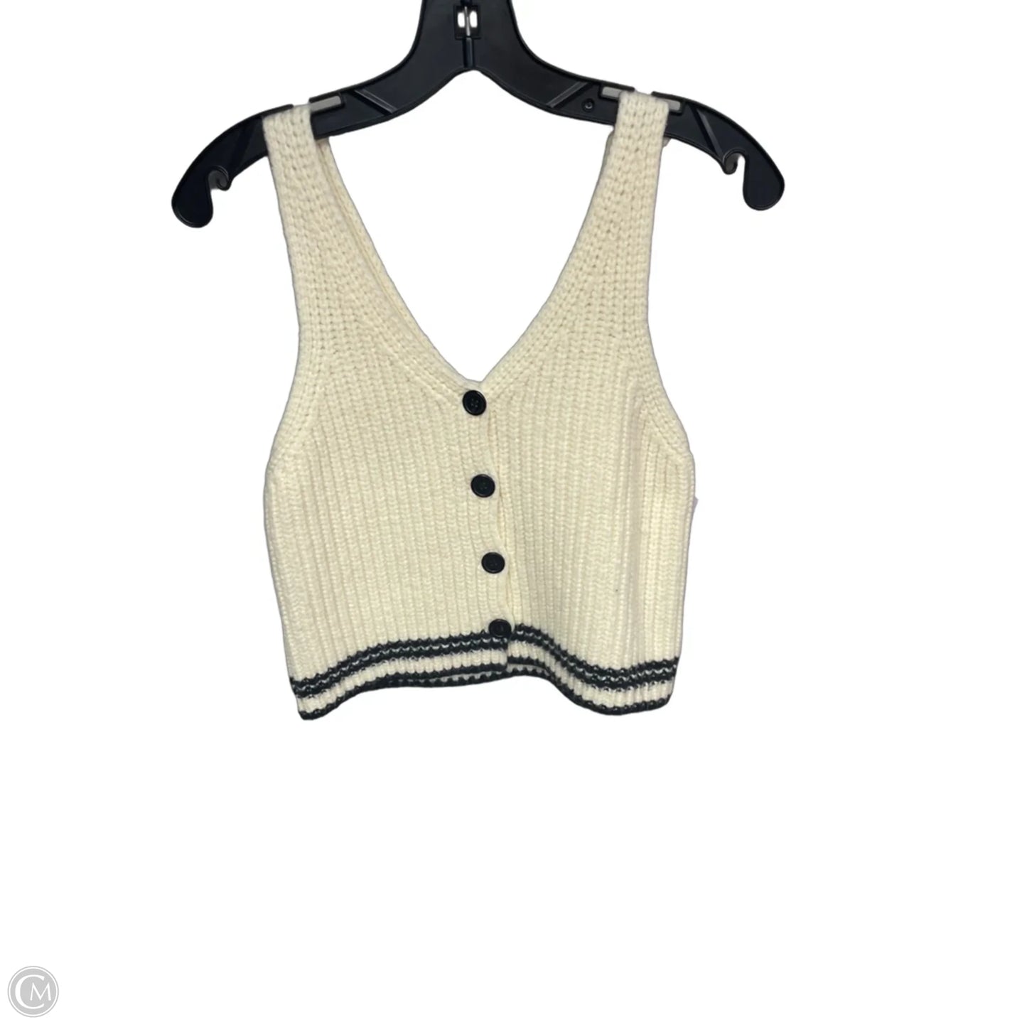 Top Sleeveless By Absolutely In Cream, Size: S