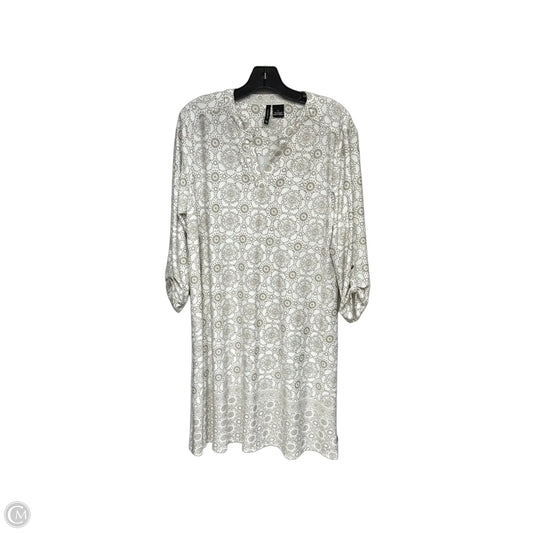 Dress Casual Maxi By New Directions In Tan & White, Size: L