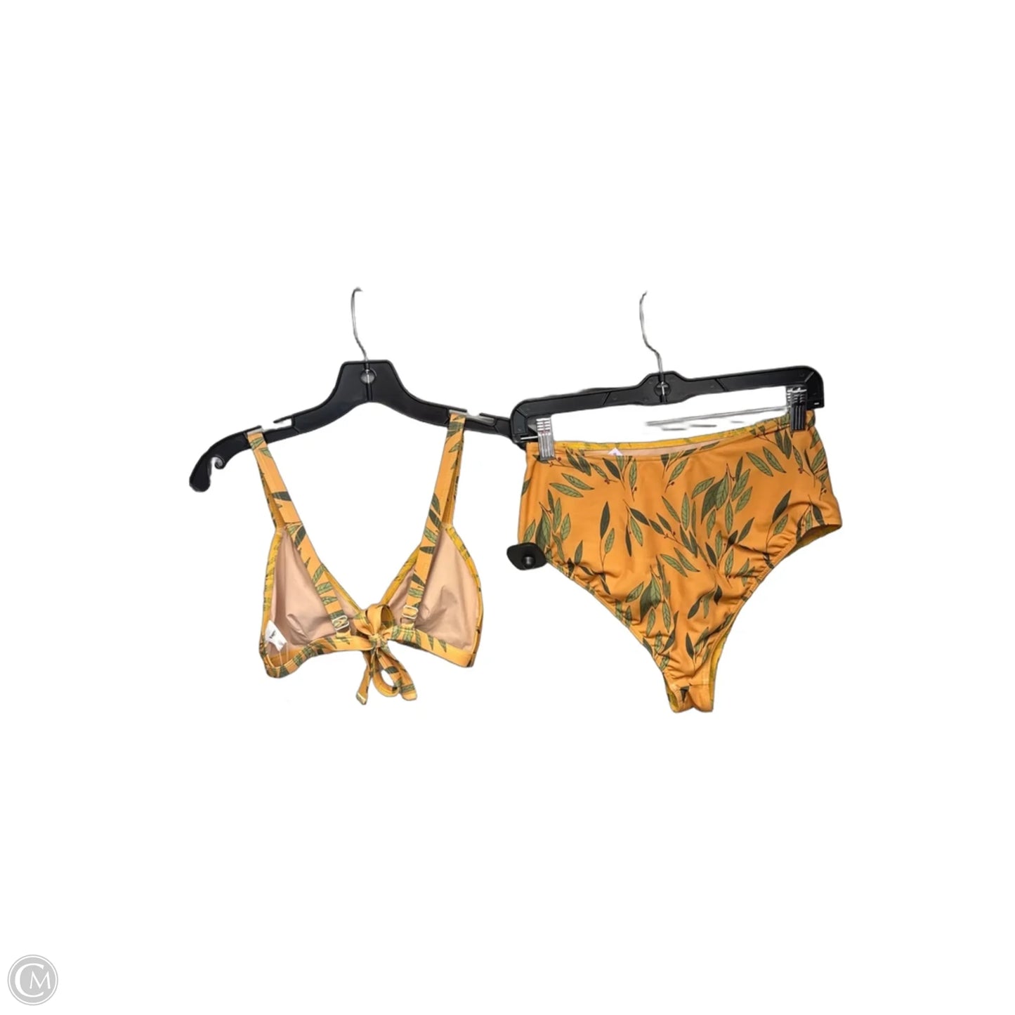Swimsuit 2pc By Clothes Mentor In Green & Yellow, Size: 2