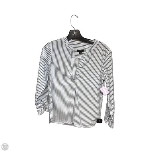 Top Long Sleeve By J. Crew In Blue & White, Size: Xxs