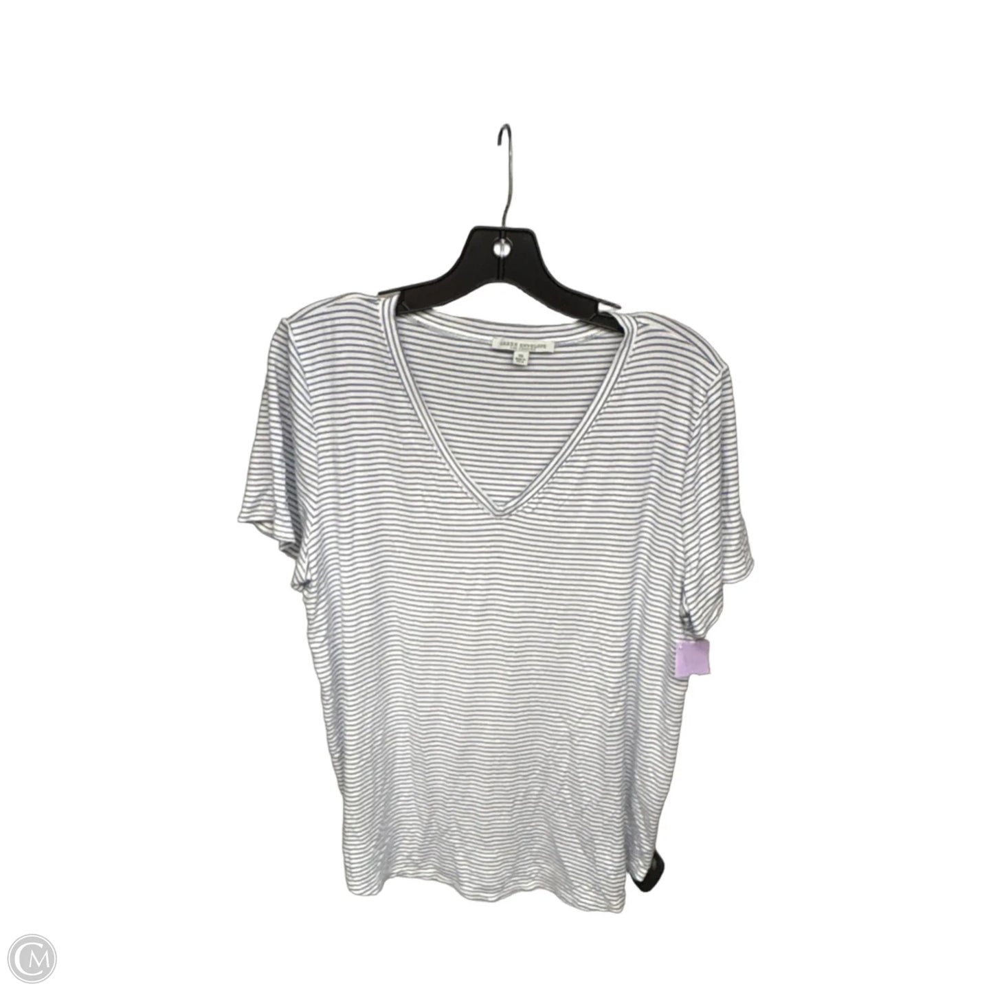 Top Short Sleeve By Green Envelope In Blue & White, Size: Xl