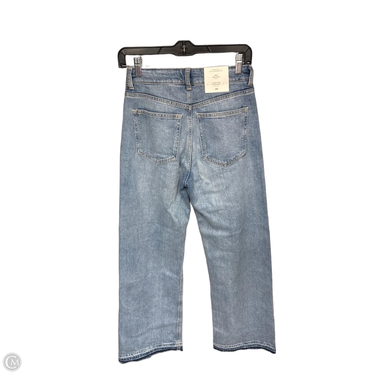 Jeans Straight By H&m In Blue Denim, Size: 4