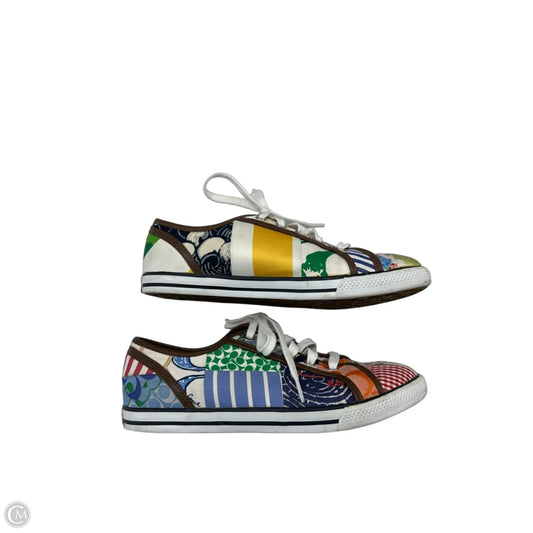 Shoes Designer By Coach In Blue & Orange, Size: 7.5