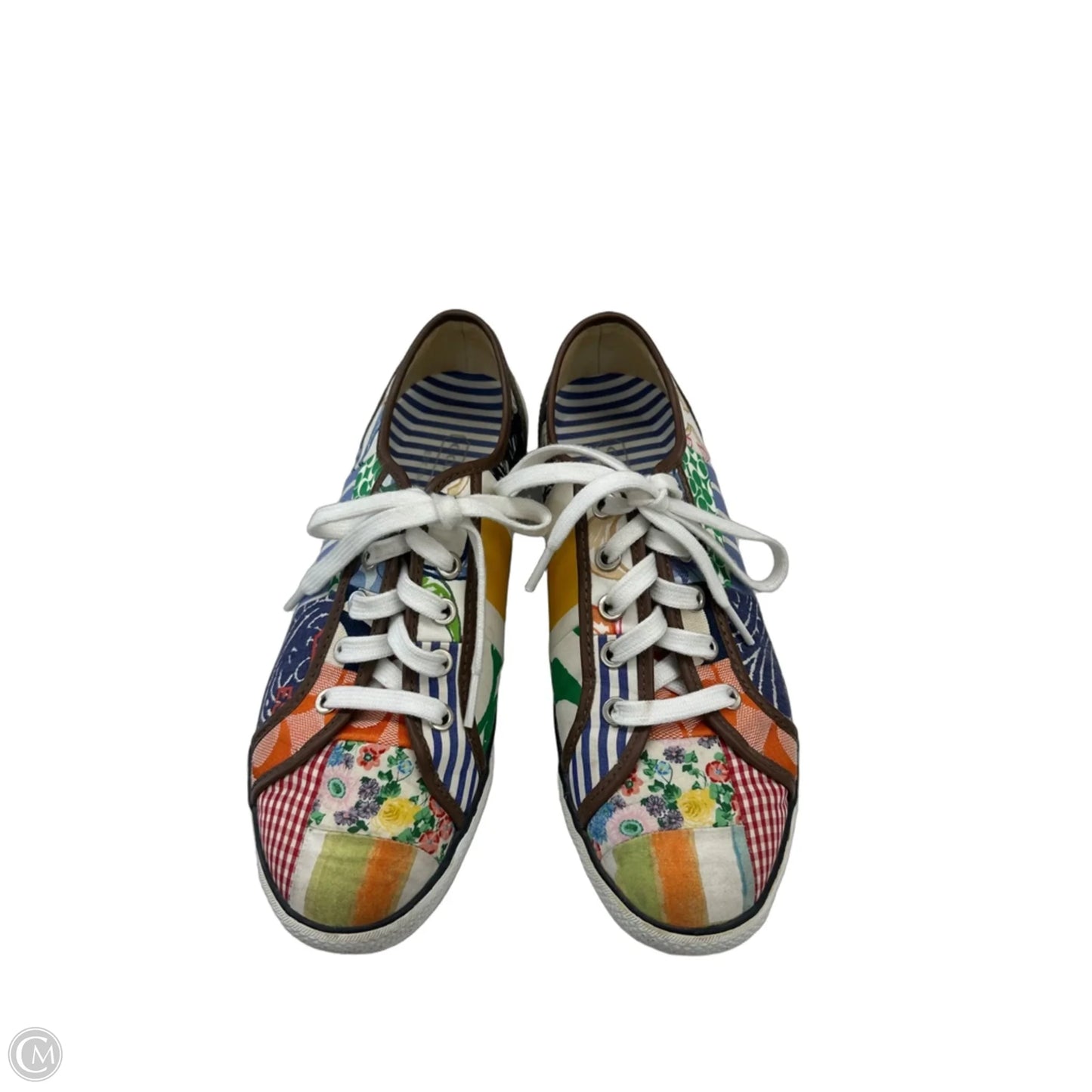 Shoes Designer By Coach In Blue & Orange, Size: 7.5