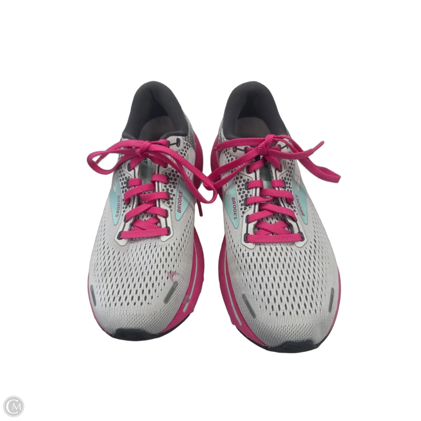 Shoes Athletic By Brooks In Grey & Pink, Size: 8