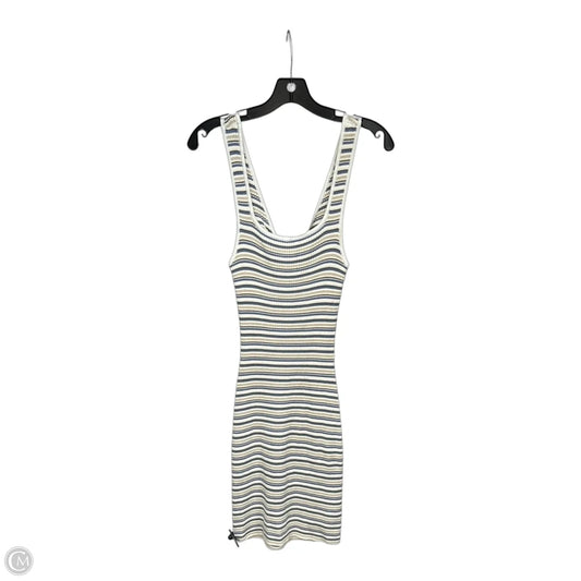 Dress Casual Midi By Abercrombie And Fitch In Blue & Cream, Size: M