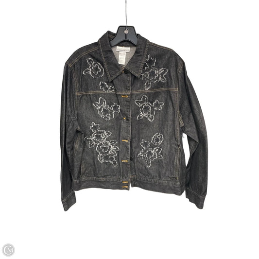 Jacket Denim By Jones New York In Black, Size: Xl