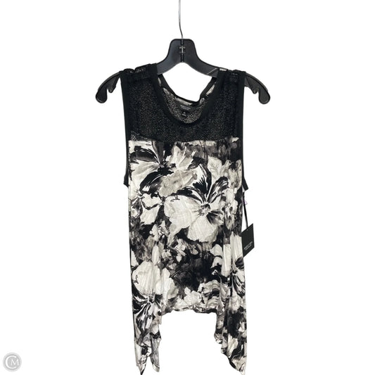 Top Short Sleeve By Simply Vera In Black & White, Size: Xl
