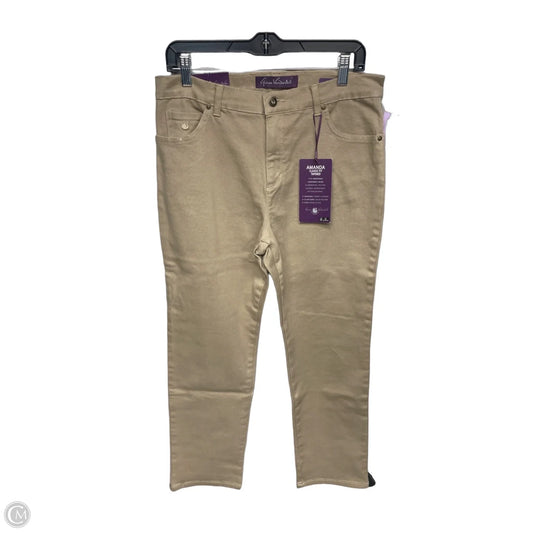 Jeans Straight By Gloria Vanderbilt In Tan, Size: 12p