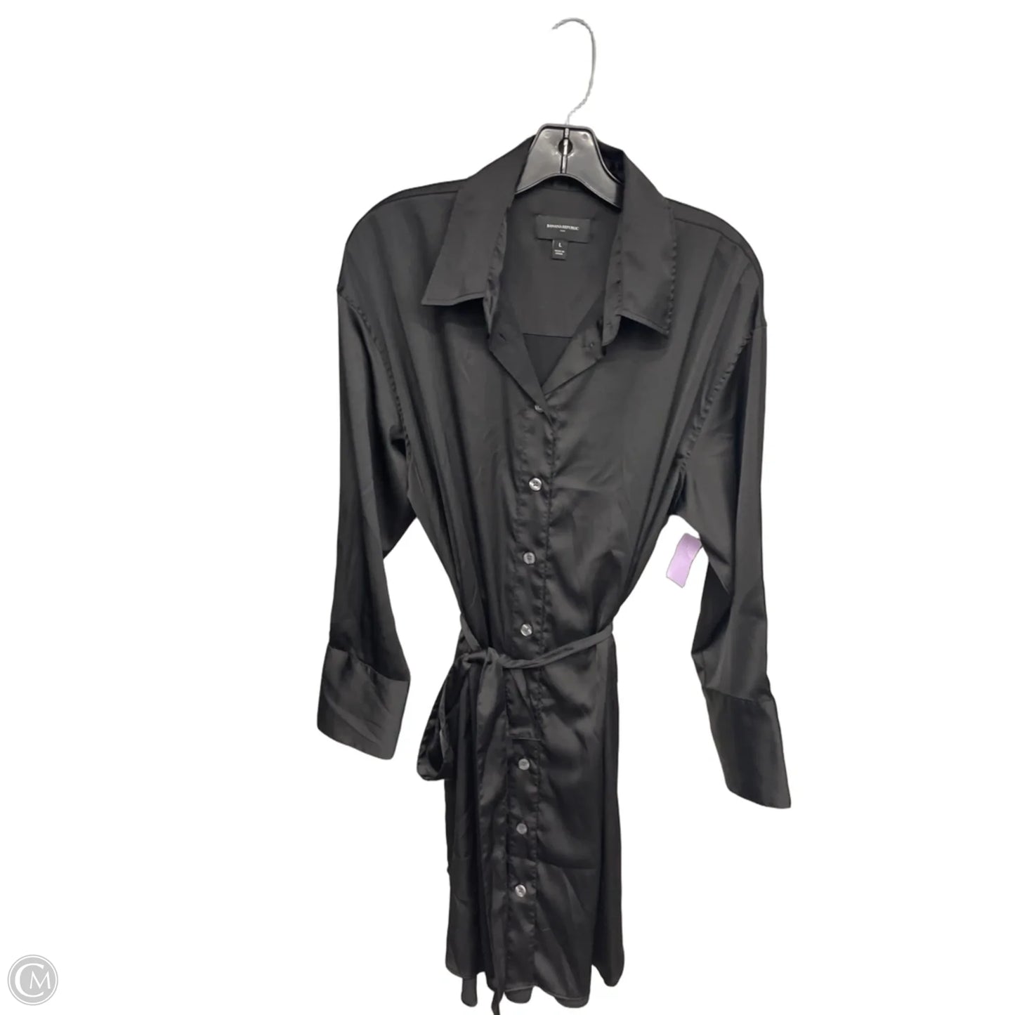 Dress Casual Maxi By Banana Republic In Black, Size: L