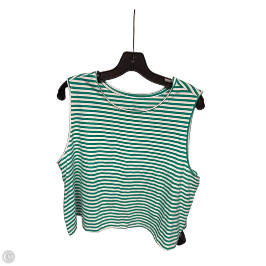 Top Sleeveless By Universal Thread In Green & White, Size: Xxl