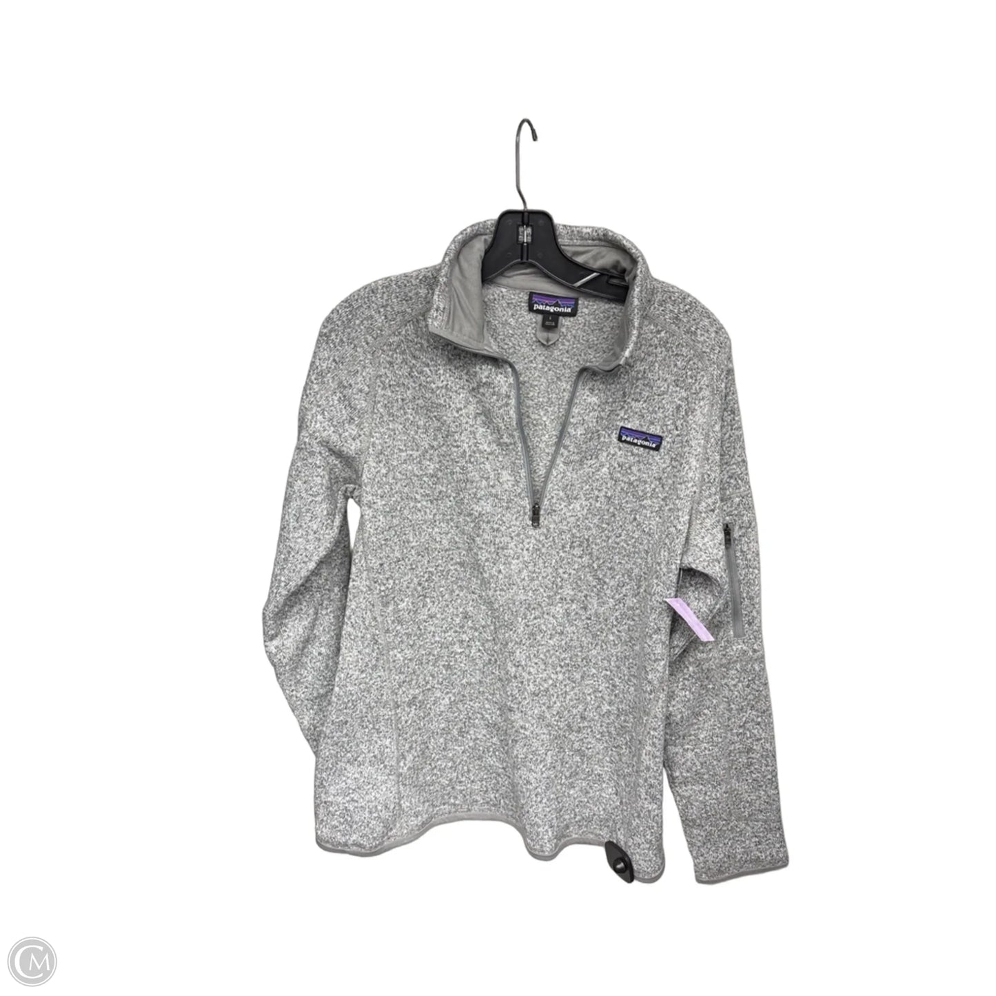 Athletic Jacket By Patagonia In Grey, Size: L
