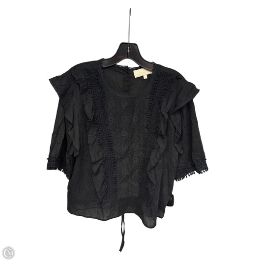 Top Short Sleeve By Clothes Mentor In Black, Size: L