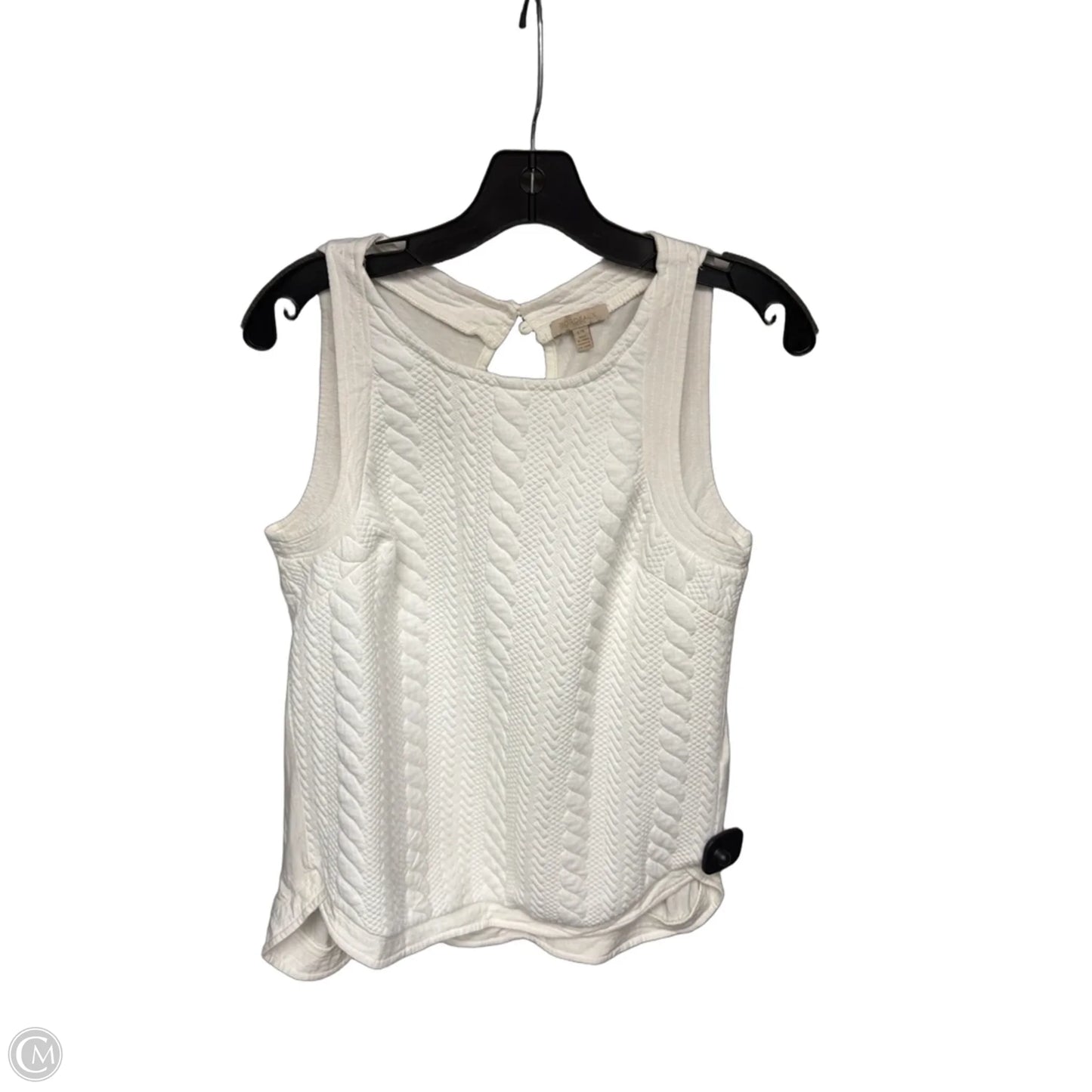 Top Sleeveless By Bordeaux In White, Size: L