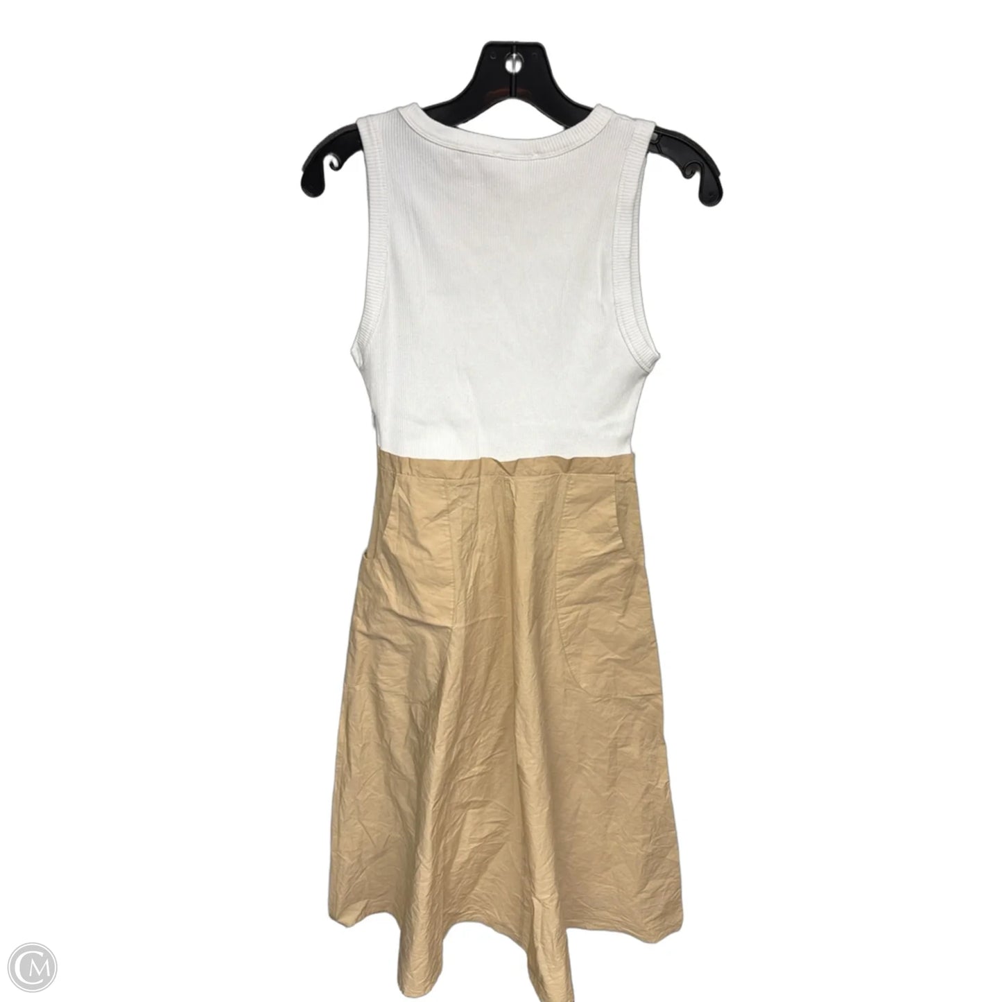 Dress Casual Maxi By Zara In Tan & White, Size: S