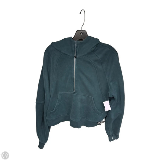 Athletic Sweatshirt Hoodie By Lululemon In Teal, Size: M