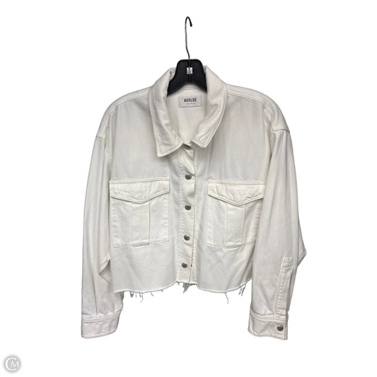 Jacket Denim By Agolde In White, Size: S