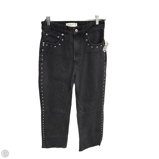 Jeans Straight By Abercrombie And Fitch In Black, Size: 4