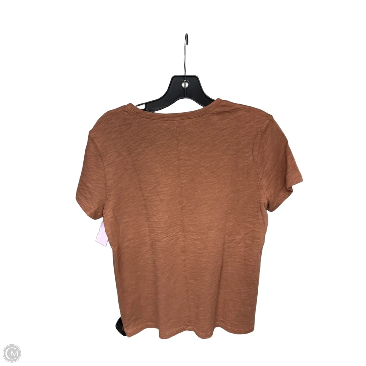 Top Short Sleeve Basic By Lilla P In Brown, Size: M