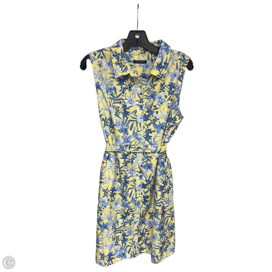Dress Casual Midi By Tommy Hilfiger In Blue & Yellow, Size: 10