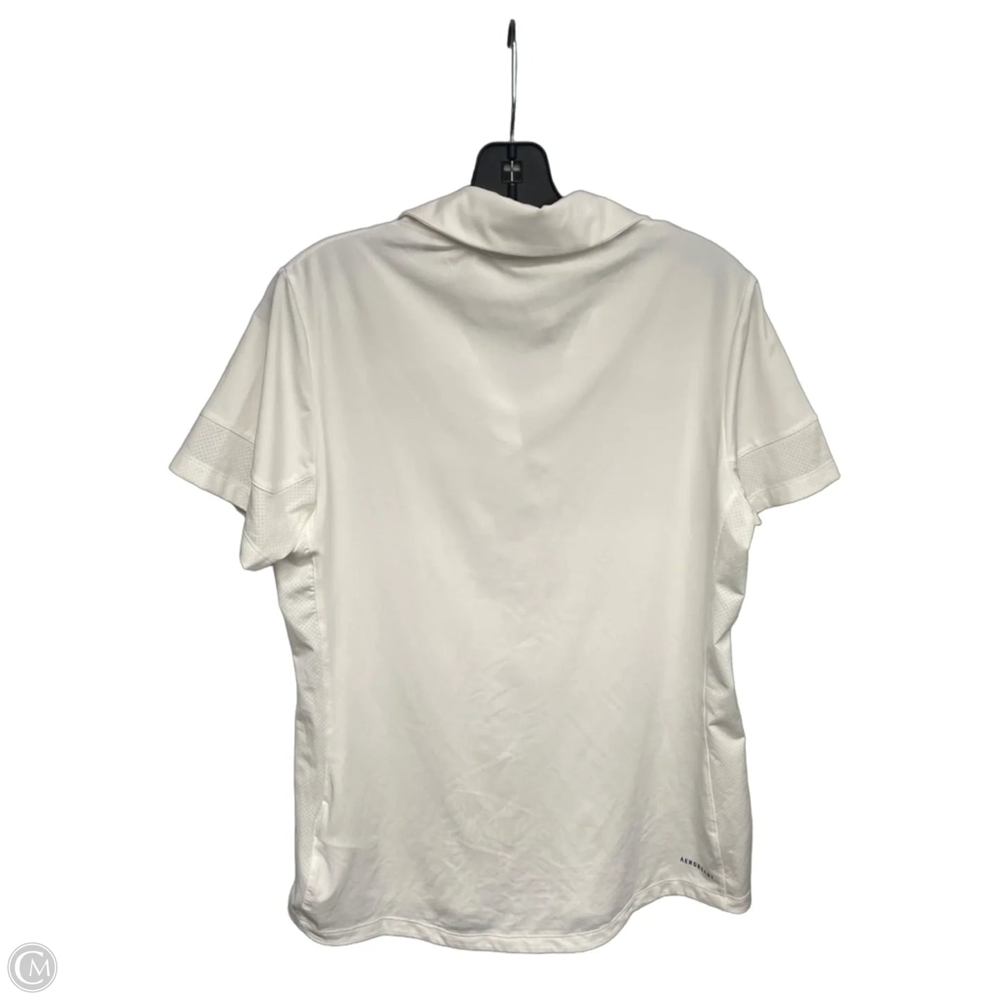 Athletic Top Short Sleeve By Adidas In White, Size: M