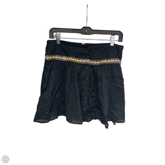 Skirt Mini & Short By Free People In Black & Yellow, Size: M