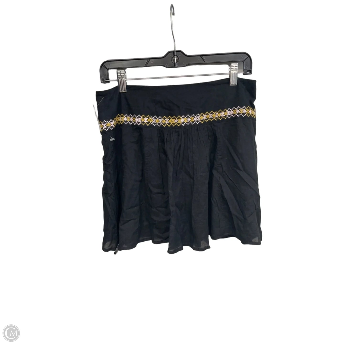 Skirt Mini & Short By Free People In Black & Yellow, Size: M