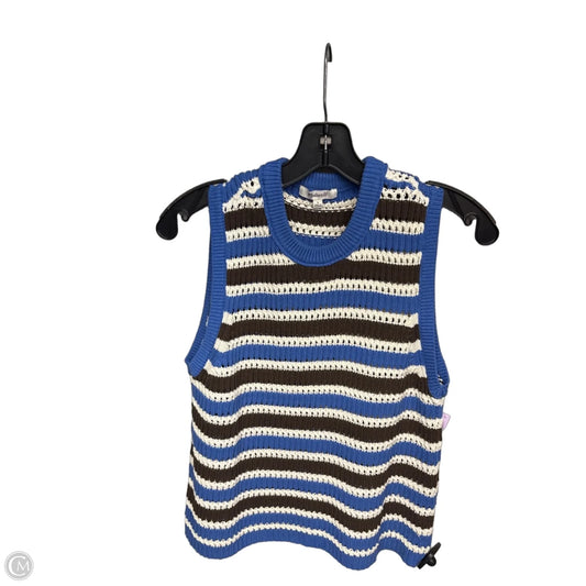 Top Sleeveless By Madewell In Blue & Brown, Size: L