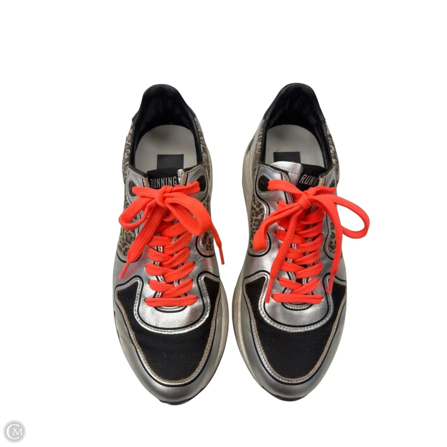 Shoes Luxury Designer By Golden Goose In Black & Silver, Size: 7