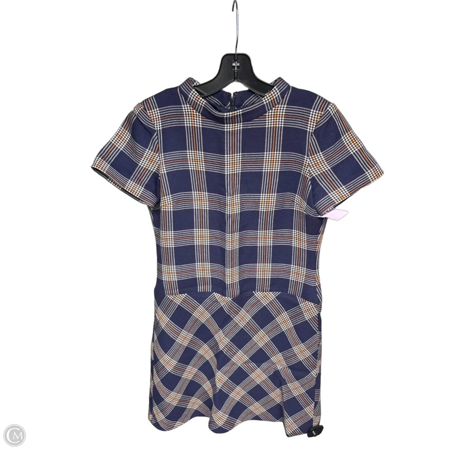 Dress Casual Midi By Brooks Brothers In Blue & Cream, Size: 6