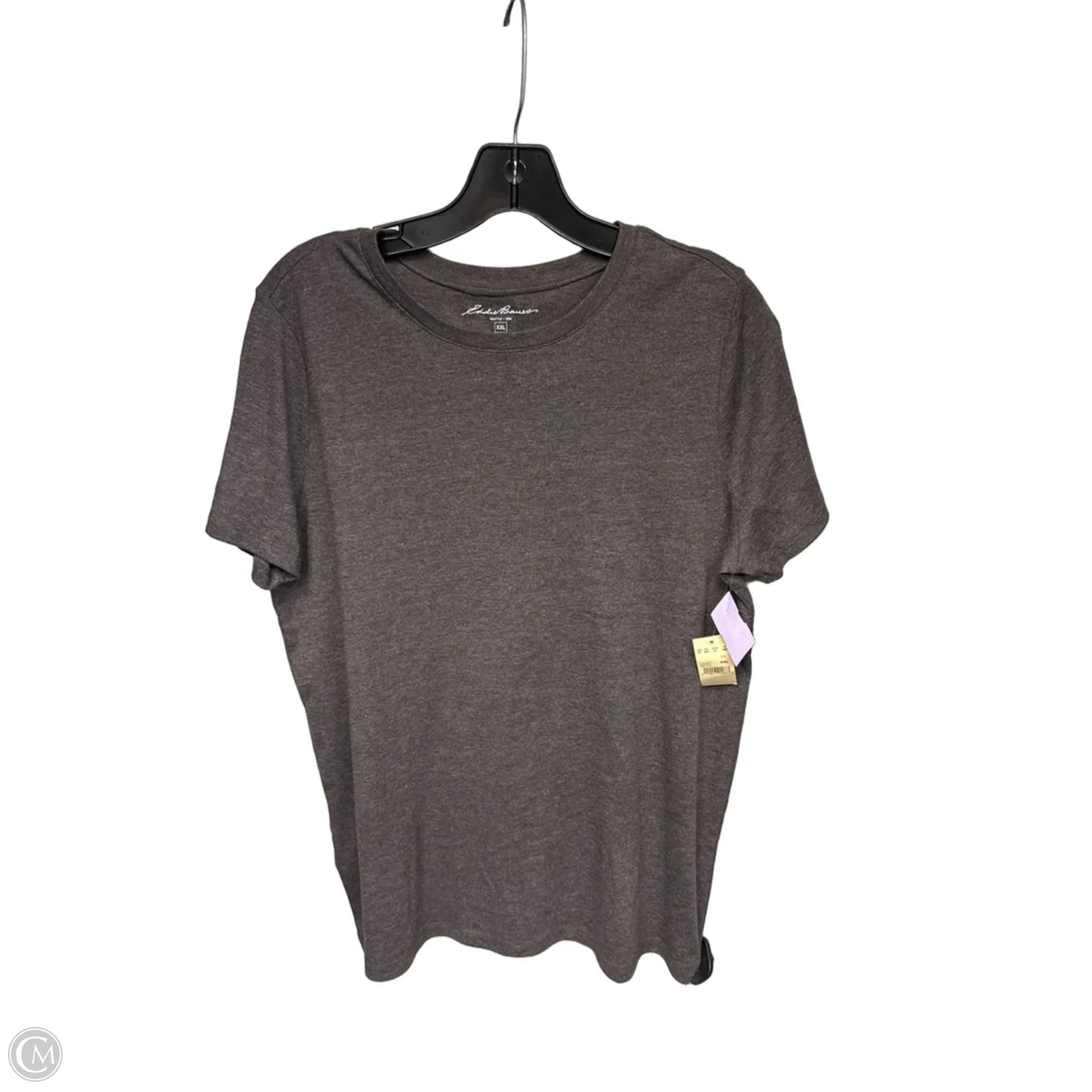 Top Short Sleeve Basic By Eddie Bauer In Grey, Size: Xxl