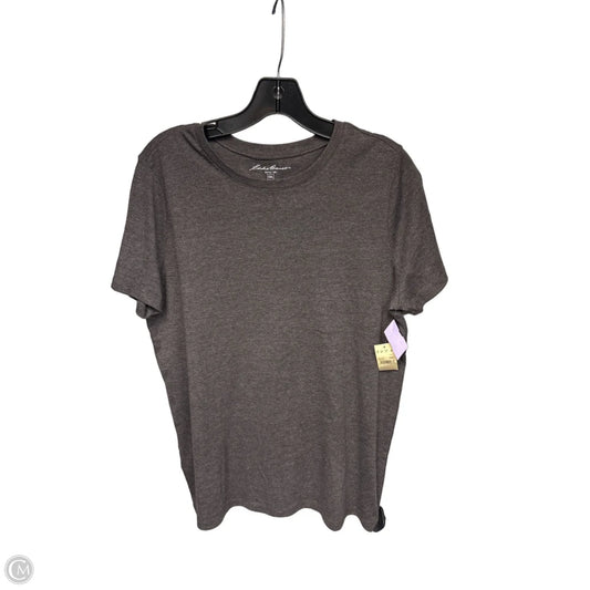 Top Short Sleeve Basic By Eddie Bauer In Grey, Size: Xxl