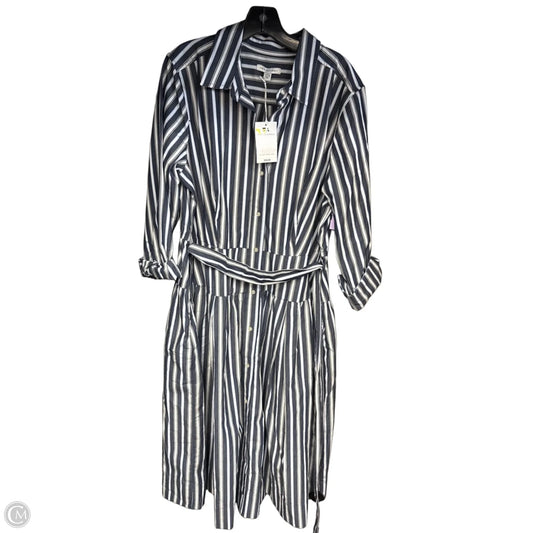 Dress Casual Maxi By Free Assembly In Blue & White, Size: Xl