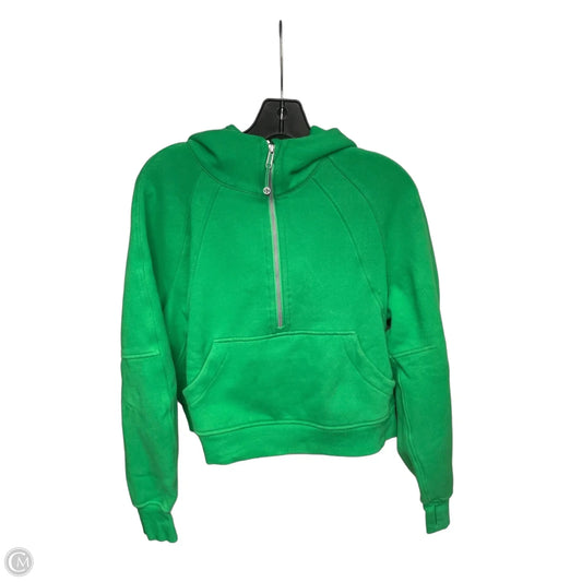 Athletic Sweatshirt Hoodie By Lululemon In Green, Size: Xs