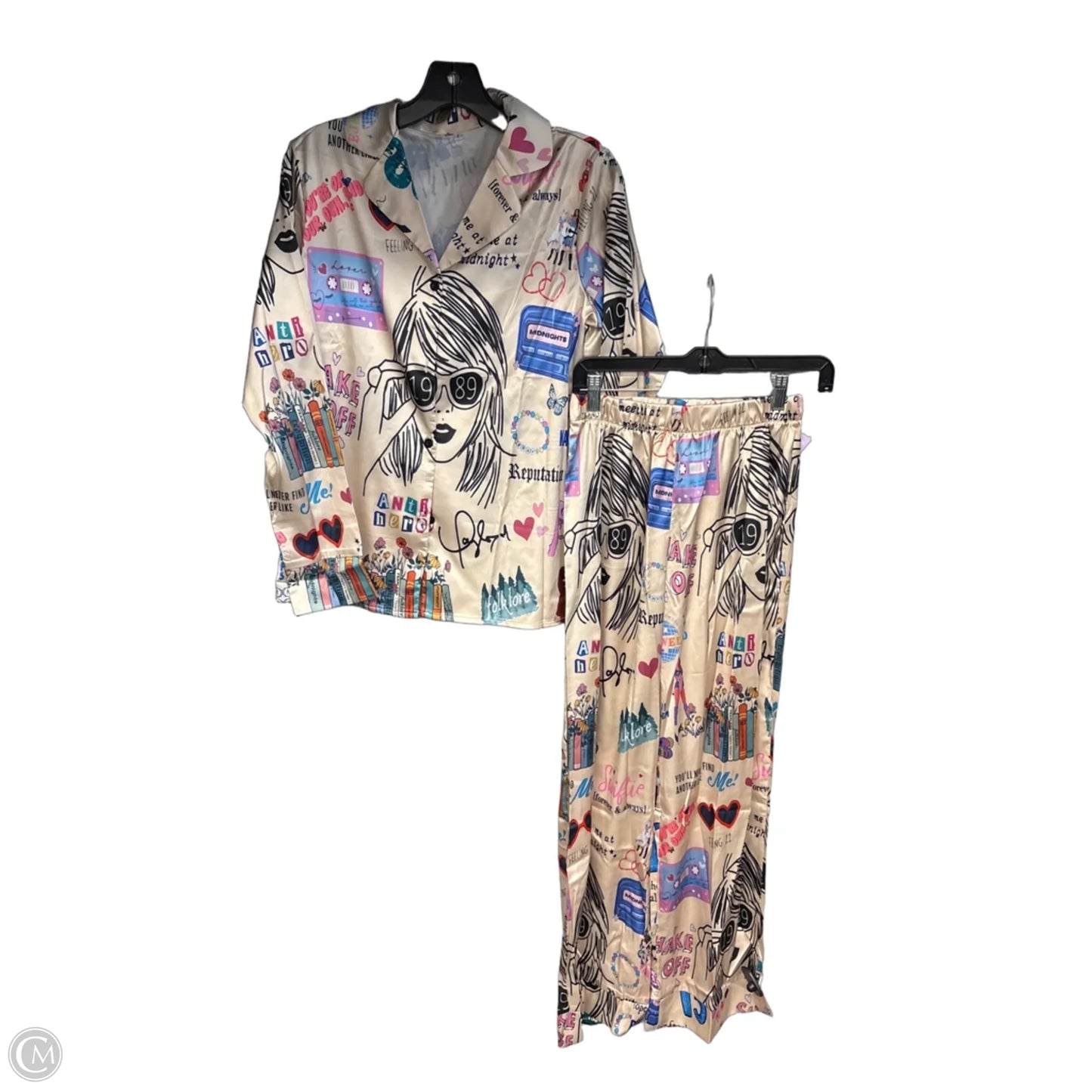 Pants Set 2pc By Clothes Mentor In Blue & Tan, Size: S