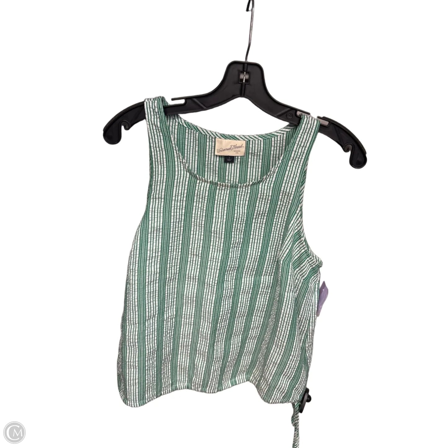 Top Sleeveless By Universal Thread In Green & White, Size: S
