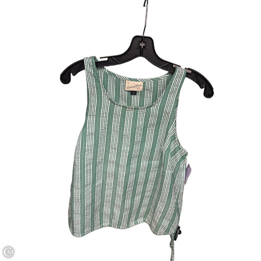 Top Sleeveless By Universal Thread In Green & White, Size: S