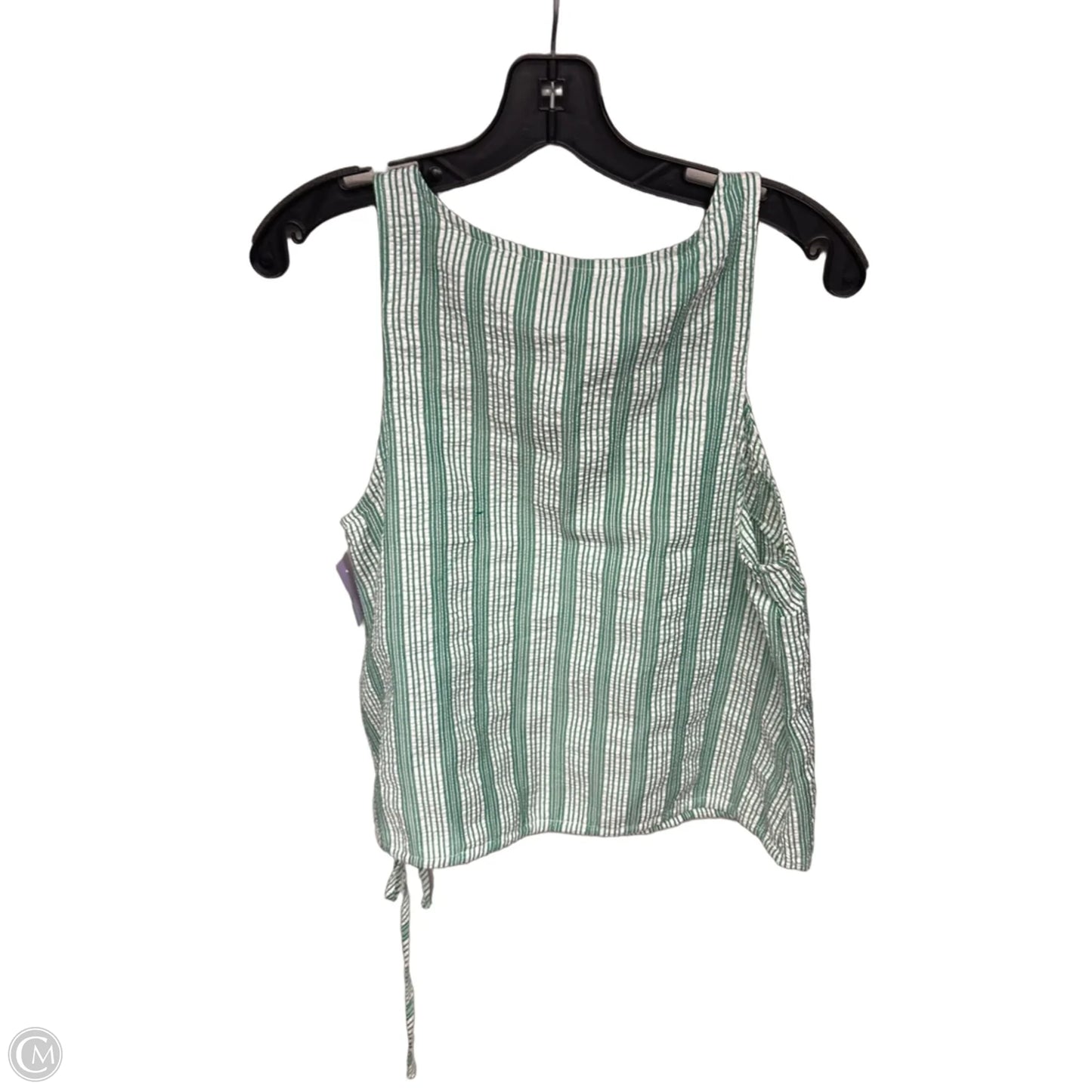 Top Sleeveless By Universal Thread In Green & White, Size: S