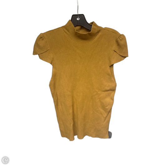 Top Short Sleeve By Anthropologie In Yellow, Size: Xl